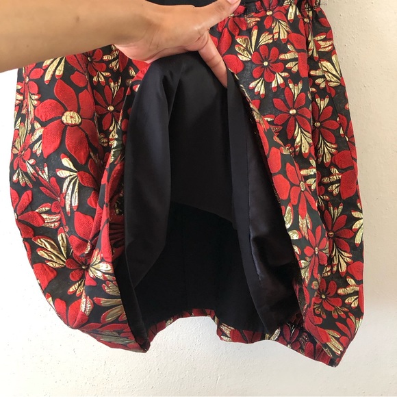 Tahari Arthur S. Levine Faille and Metallic Floral Fit-And-Flare Dress 22W NWT - Picture 5 of 14